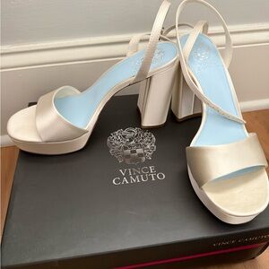 Vince Camuto Ivory Platform Heels